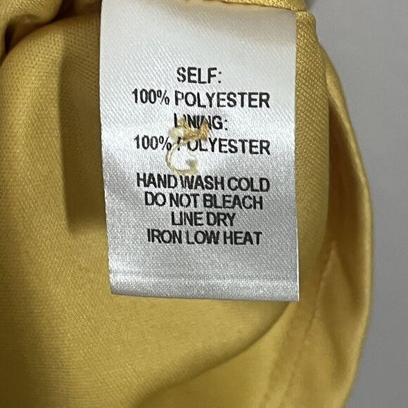 Lulus Button Front Midi Dress Women Large Short Sleeve Yellow Floral - Picture 7 of 10